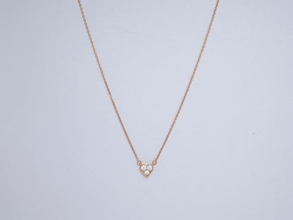 [⭐Veyra Jewels]HEART 3 DIAMONDS PEDANT NECKLACE