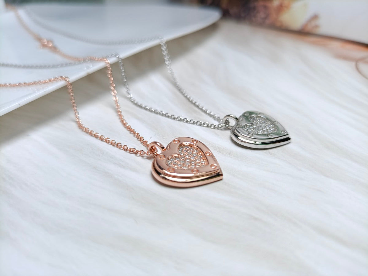 [⭐Veyra Jewels]HEART DIAMONDS PEDANT NECKLACE