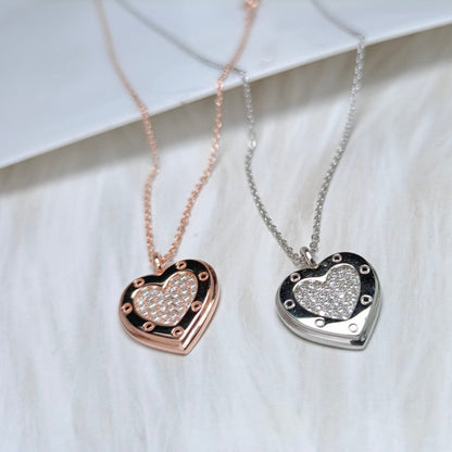 [⭐Veyra Jewels]HEART DIAMONDS PEDANT NECKLACE