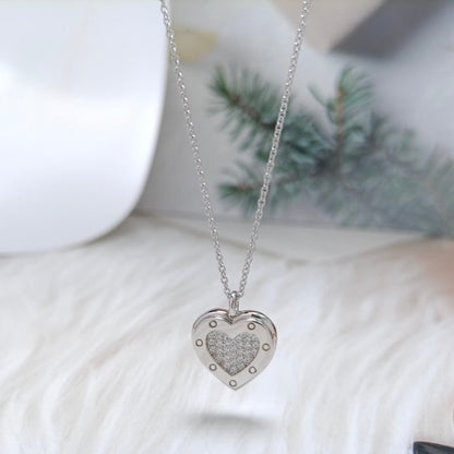[⭐Veyra Jewels]HEART DIAMONDS PEDANT NECKLACE