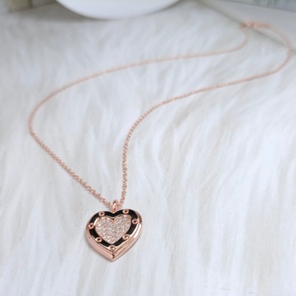 [⭐Veyra Jewels]HEART DIAMONDS PEDANT NECKLACE