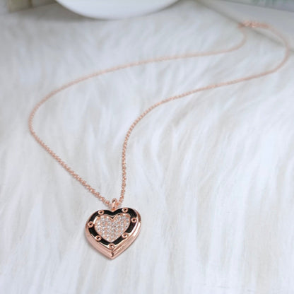 [⭐Veyra Jewels]HEART DIAMONDS PEDANT NECKLACE