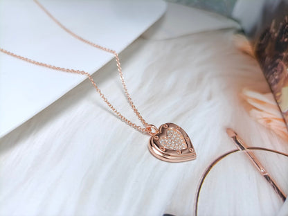 [⭐Veyra Jewels]HEART DIAMONDS PEDANT NECKLACE