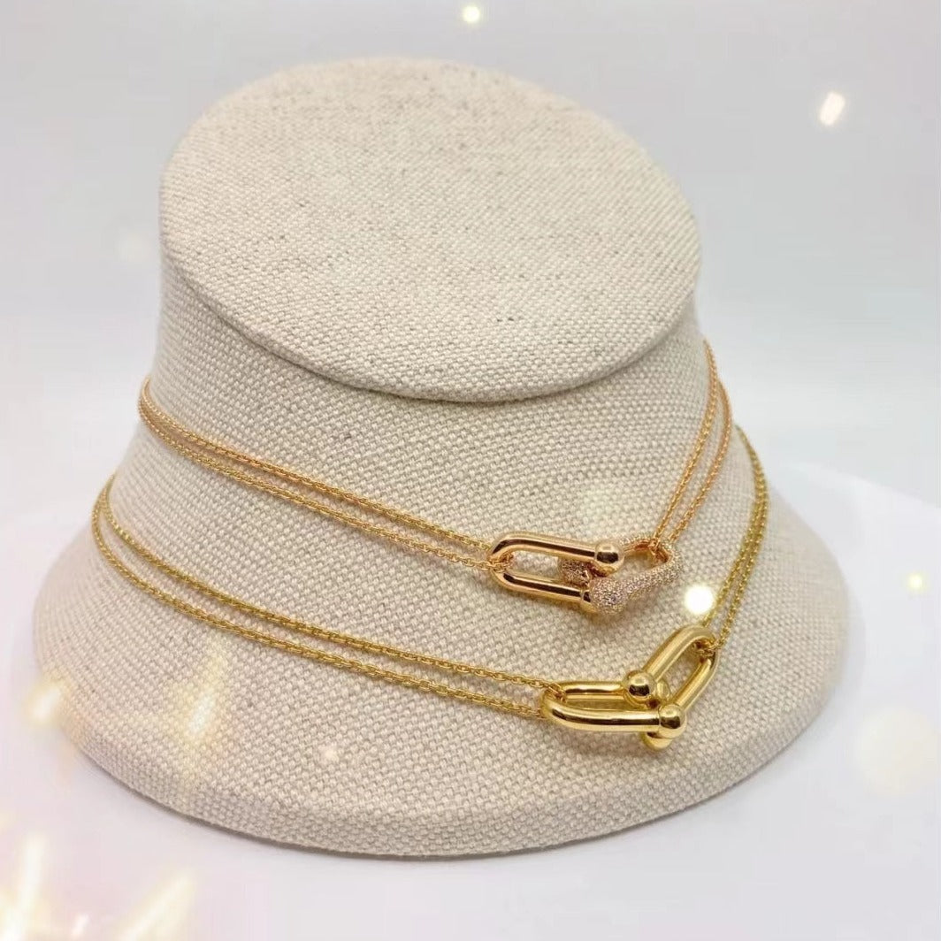 [⭐Veyra Jewels]HARDWEAR GOLD DOUBLE LINK NECKLACE