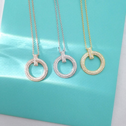 [⭐Veyra Jewels]T WIRE PEDANT DIAMOND NECKLACE