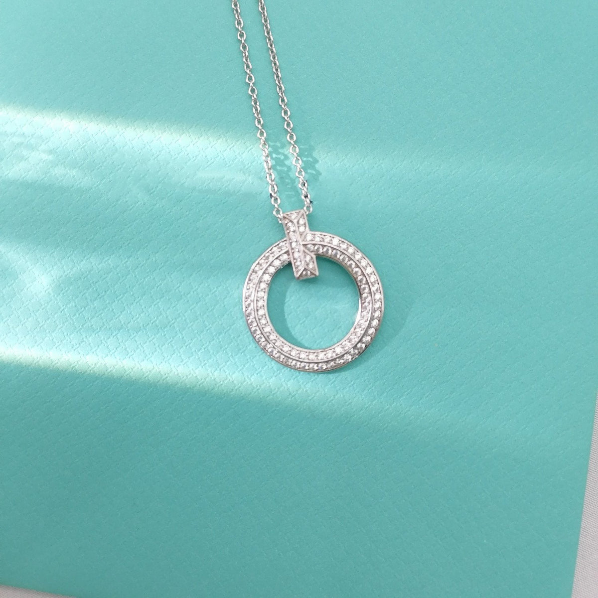 [⭐Veyra Jewels]T WIRE PEDANT DIAMOND NECKLACE