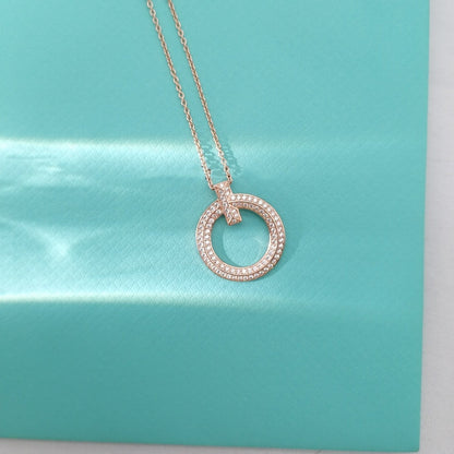 [⭐Veyra Jewels]T WIRE PEDANT DIAMOND NECKLACE