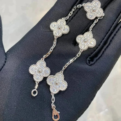 [⭐Veyra] CLOVER 5 MOTIF FULL DIAMOND BRACELET COLLECTION