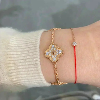 [⭐Veyra] CLOVER 5 MOTIF FULL DIAMOND BRACELET COLLECTION