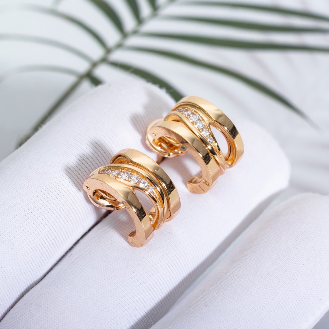 [⭐Veyra]ZERO 1 PINK GOLD DIAMONDS EARRINGS