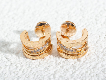 [⭐Veyra]ZERO 1 PINK GOLD DIAMONDS EARRINGS
