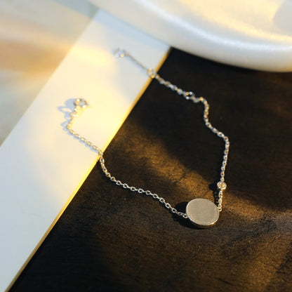 [⭐Veyra]SUN MOTIF PINK MOP SILVER BRACELET