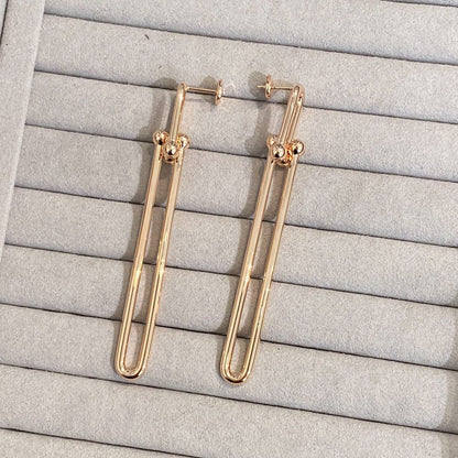 [⭐Veyra Jewels]HARDWEAR DOUBLE LONG LINK EARRINGS