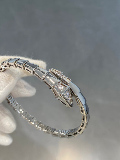 [⭐Veyra]SERPENTI BRACELET DIAMONDS SILVER