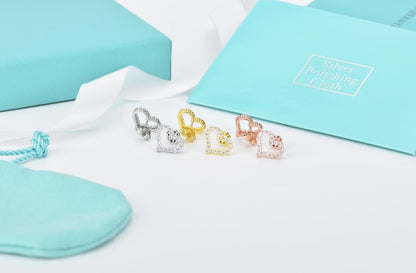 [⭐Veyra Jewels]OPEN HEART STUD DIAMOND EARRINGS