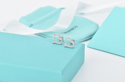 [⭐Veyra Jewels]OPEN HEART STUD DIAMOND EARRINGS