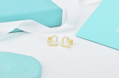 [⭐Veyra Jewels]OPEN HEART STUD DIAMOND EARRINGS