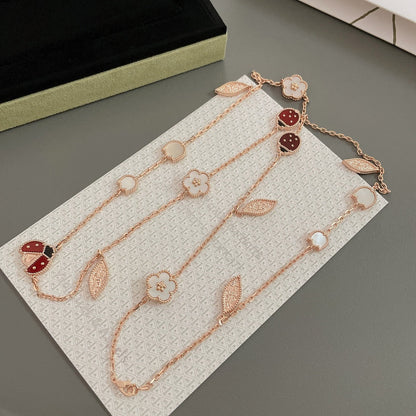 [⭐Veyra]Veyra SPRING 15 MOTIFS ROSE GOLD NECKLACE
