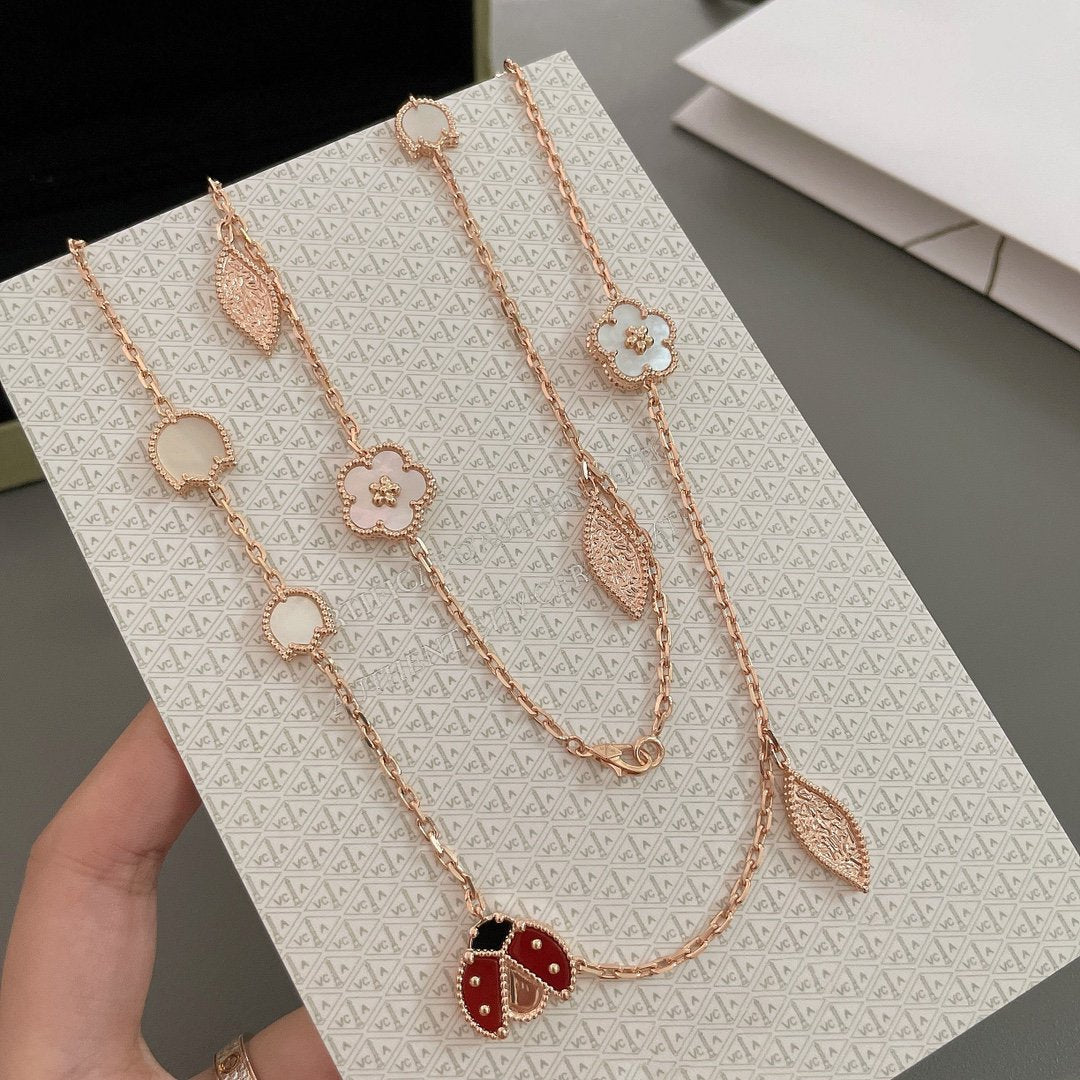 [⭐Veyra]Veyra SPRING 15 MOTIFS ROSE GOLD NECKLACE