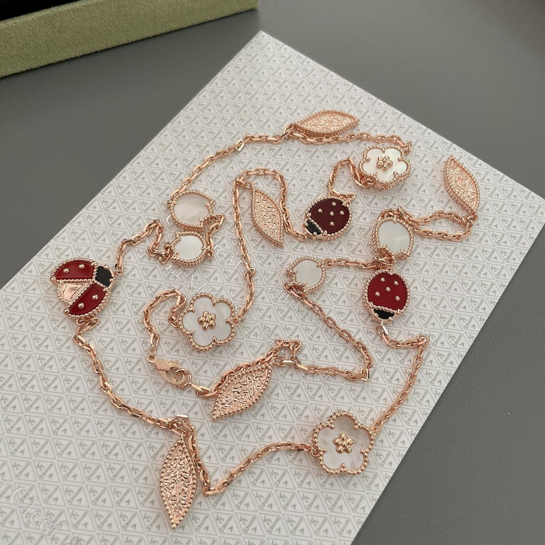 [⭐Veyra]Veyra SPRING 15 MOTIFS ROSE GOLD NECKLACE