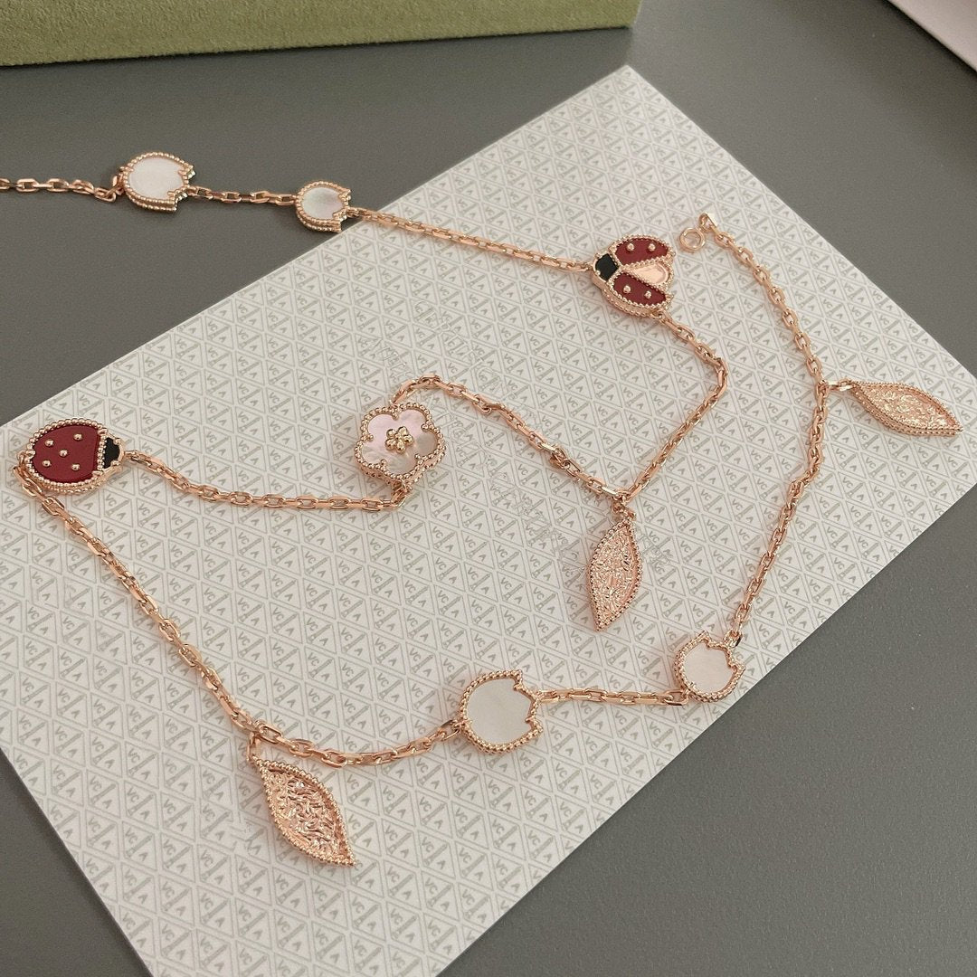 [⭐Veyra]Veyra SPRING 15 MOTIFS ROSE GOLD NECKLACE