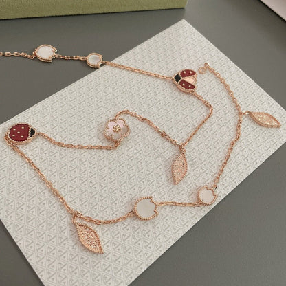 [⭐Veyra]Veyra SPRING 15 MOTIFS ROSE GOLD NECKLACE