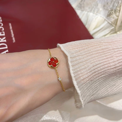 [⭐Veyra]SUN PEDANT CARNELIAN BRACELET