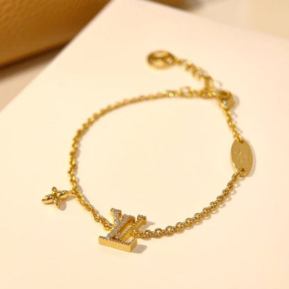 [⭐Veyra]LOGO STAR MOTIF GOLD BRACELET