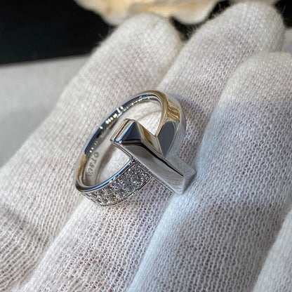 [⭐Veyra Jewels]T WIRE MEDIUM DIAMOND RING