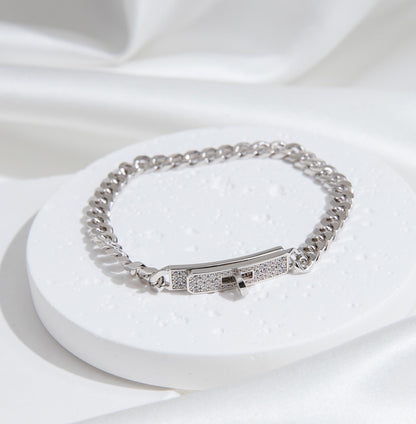 [⭐Veyra]KELLY CHAIN SILVER DIAMOND BRACELET