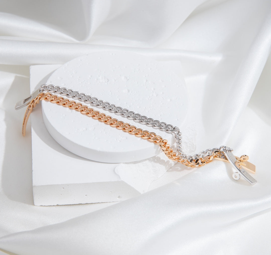 [⭐Veyra]KELLY CHAIN SILVER DIAMOND BRACELET