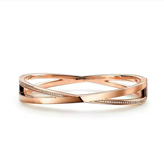[⭐Veyra Jewels]NARROW HINGED BANGLEIN WITH DIAMONDS SMALL