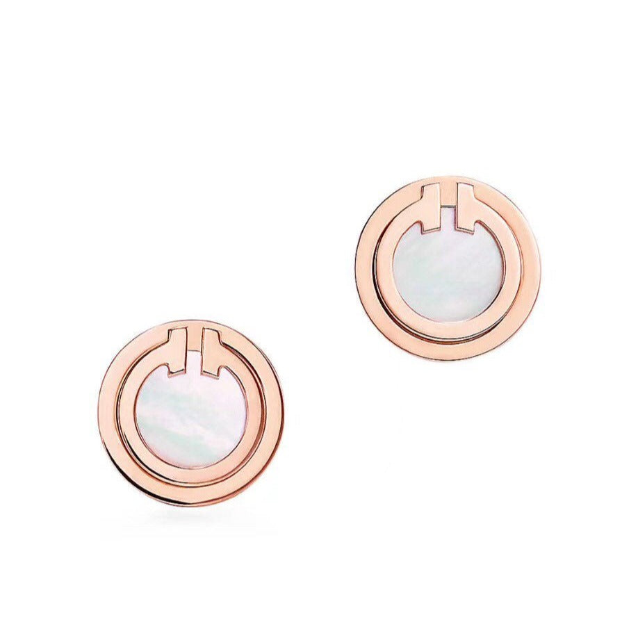 [⭐Veyra Jewels]PEARL CIRCLE EARRINGS MOTHER