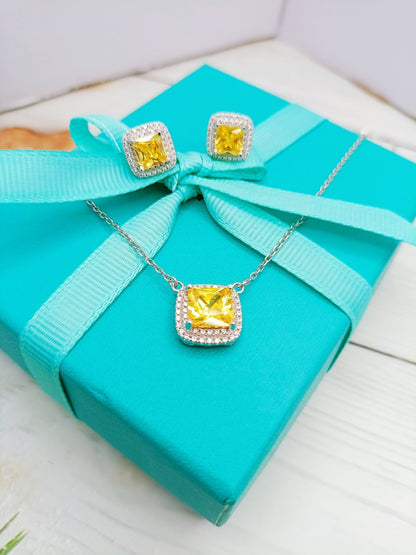 [⭐Veyra Jewels]⭐VeyraLERS CITRINE GEMSTONE PENDANT NECKLACE STERLING SILVER