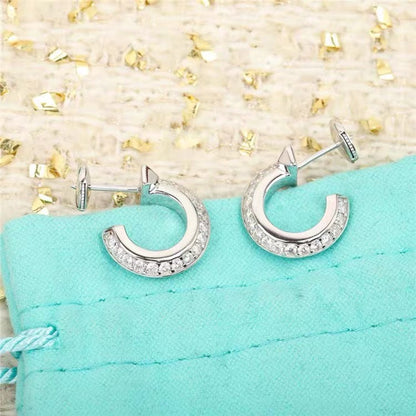 [⭐Veyra Jewels]HOOP EARRINGS IN ROSE GOLD WITH DIAMONDS