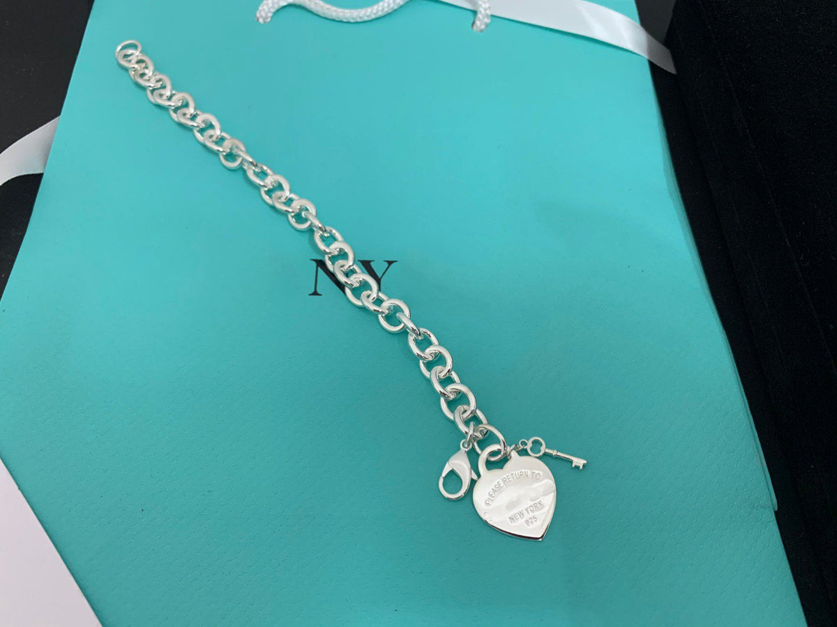 [⭐Veyra Jewels]KEY HEART CARD CHUNKY INTERLOCKING BRACELET LENGTH
