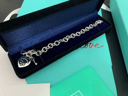 [⭐Veyra Jewels]KEY HEART CARD CHUNKY INTERLOCKING BRACELET LENGTH