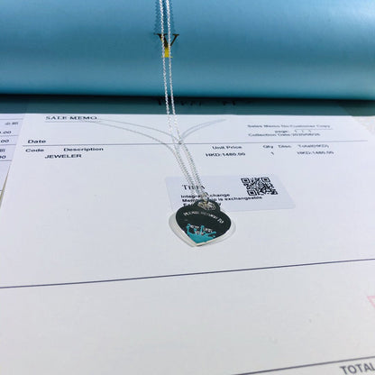 [⭐Veyra Jewels]COLOUR HEART SPLASH TAG NECKLACE