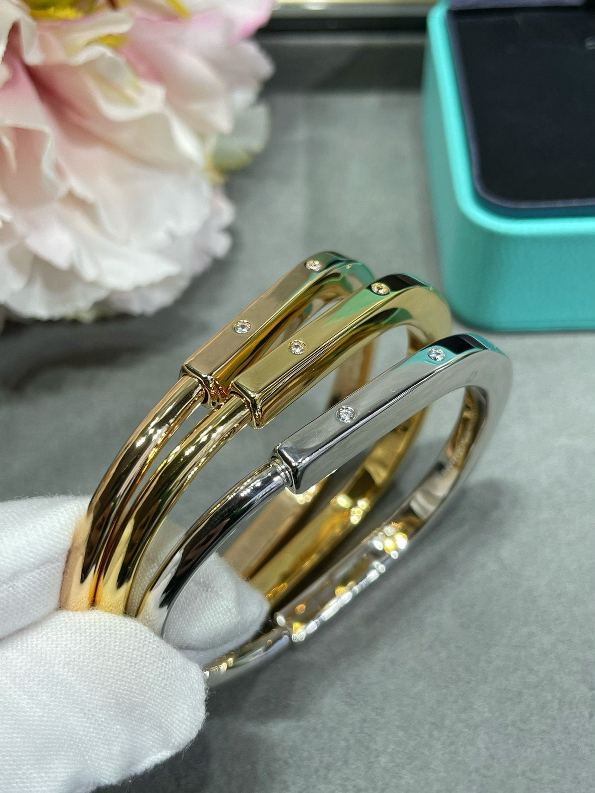 [⭐Veyra Jewels]LOCK BRACELET 8 DIAMOND