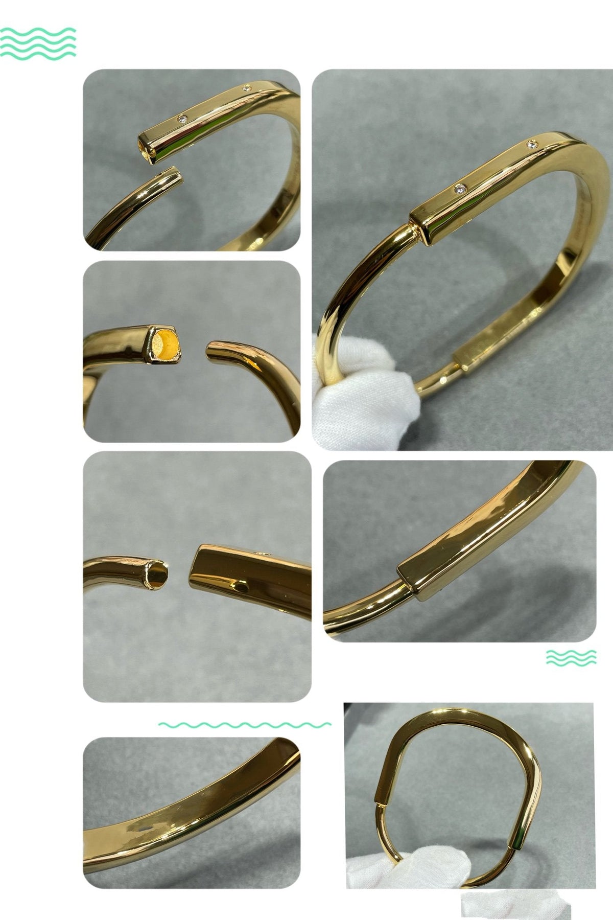 [⭐Veyra Jewels]LOCK BRACELET 8 DIAMOND