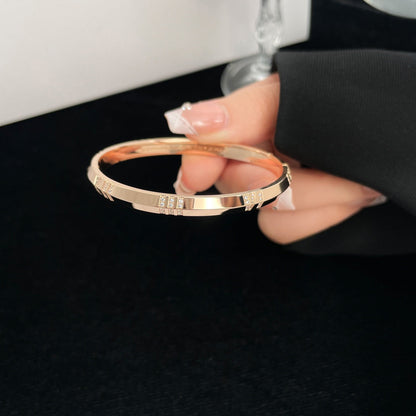 [⭐Veyra Jewels]ATLAS BRACELET 6MM DIAMOND PINK GOLD