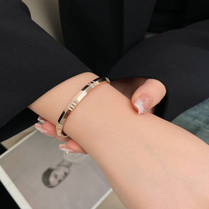 [⭐Veyra Jewels]ATLAS BRACELET 6MM DIAMOND PINK GOLD