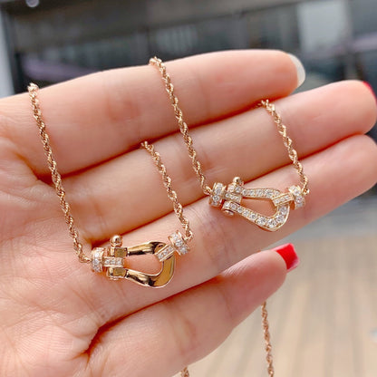 [⭐Veyra]FORCE 10 PINK GOLD DIAMOND NECKLACE
