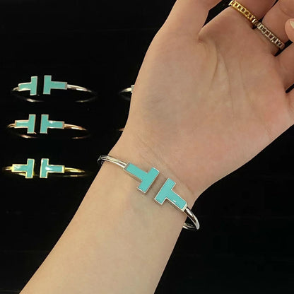 [⭐Veyra Jewels]T WIDE TURQUOISE OPEN BRACELET