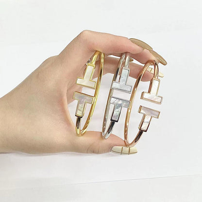 [⭐Veyra Jewels]T WIDE MOP OPEN BRACELET