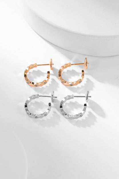 [⭐Veyra]BEE LOVE DIAMOND HOOP EARRINGS