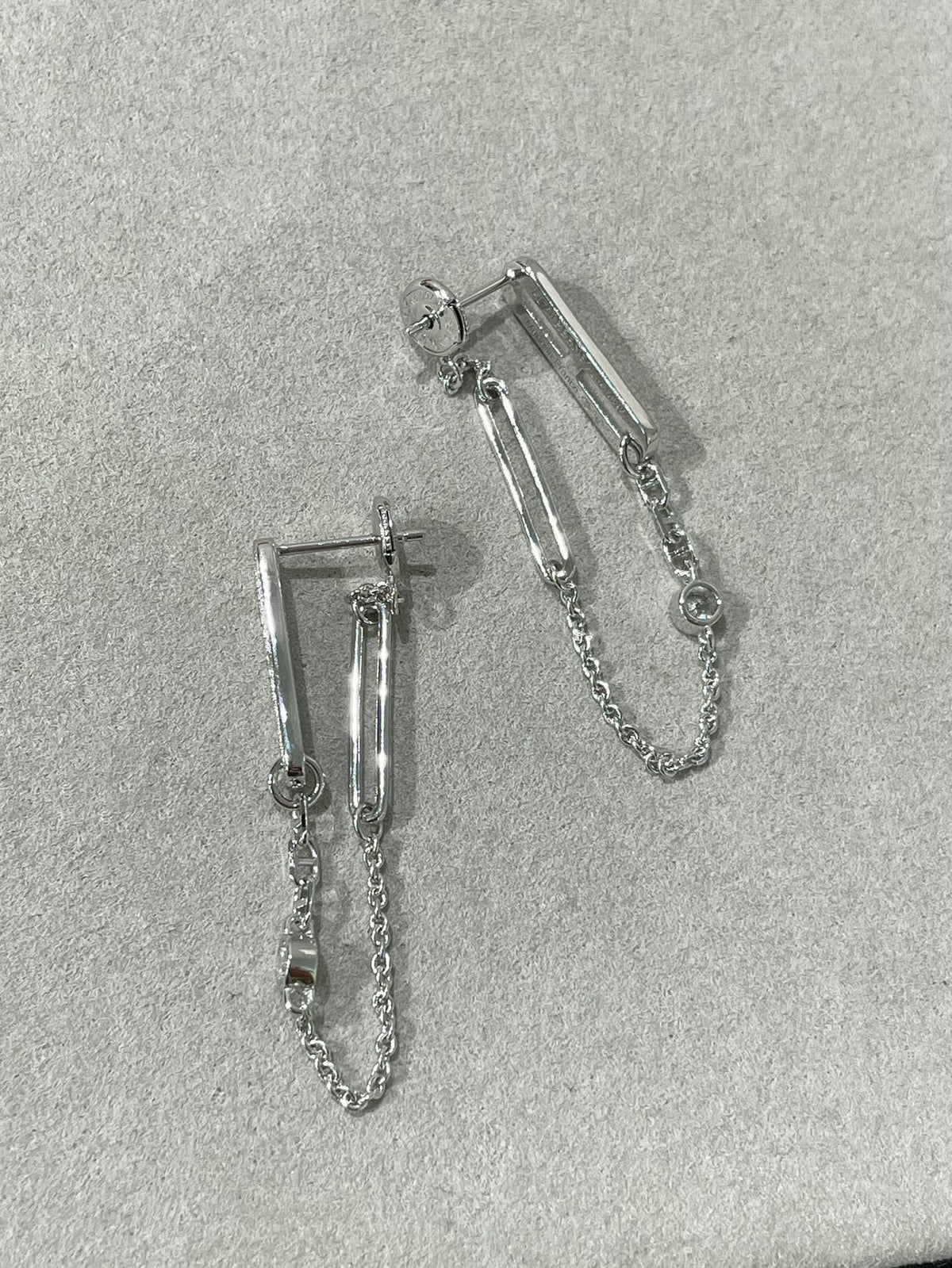[⭐Veyra]CHAINE CHAOS DIAMOND DROP EARRINGS