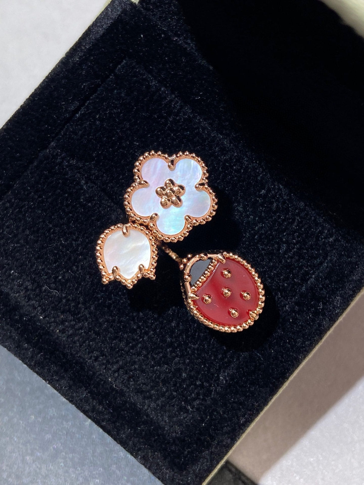[⭐Veyra]Veyra 3 MOTIF ROSE GOLD RING
