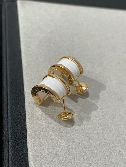 [⭐Veyra]ZERO 1 PINK GOLD CERAMIC EARRINGS