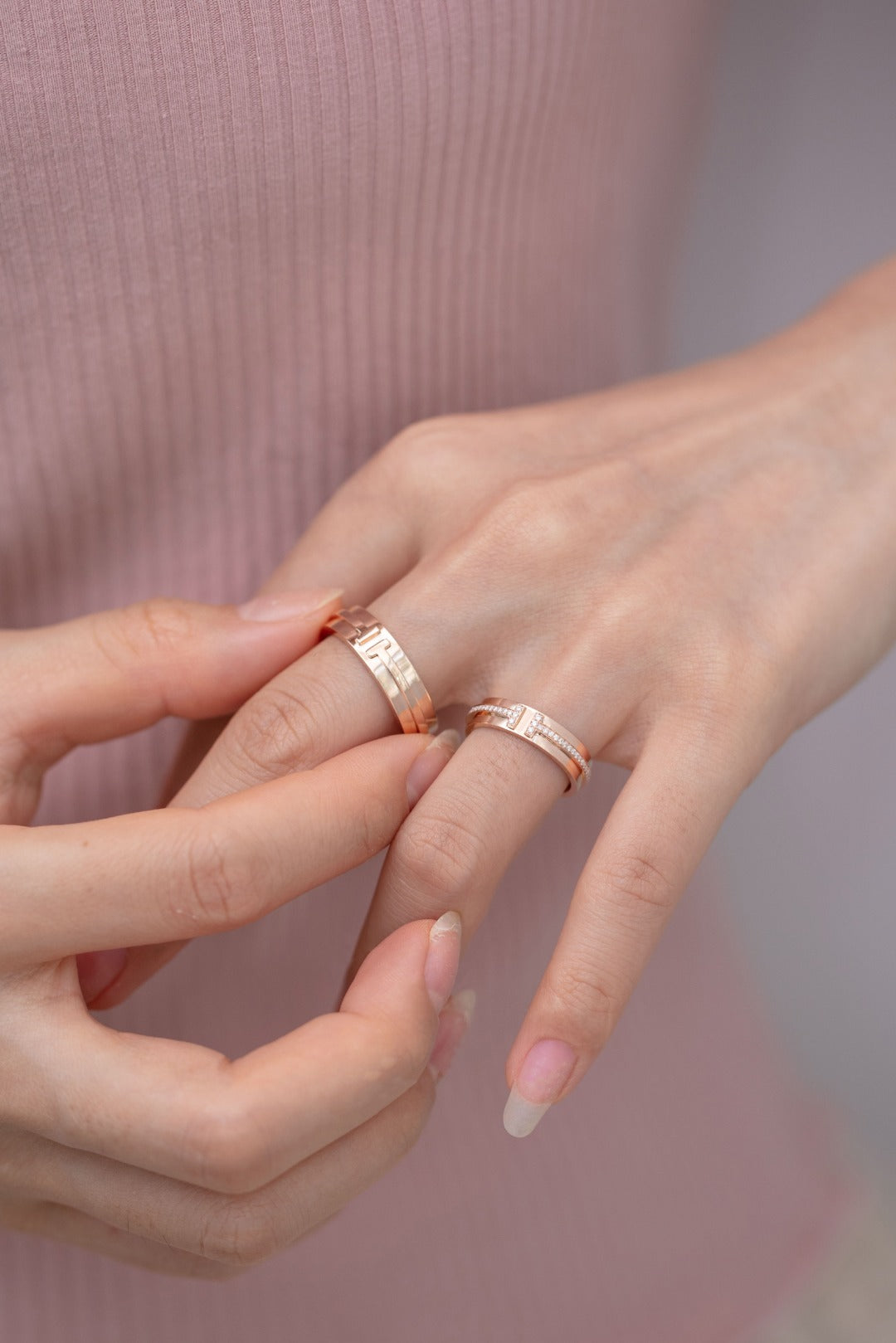 [⭐Veyra Jewels]T PINK GOLD RING